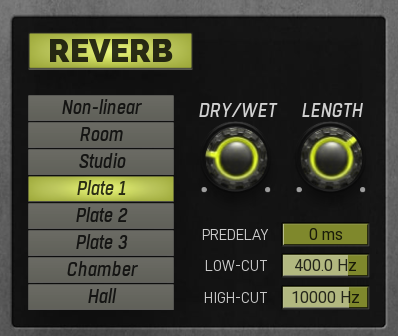 Reverb section