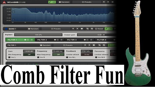 Comb filter fun with drums using MCombMB