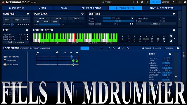 Tutorial: Drum fill editing in MDrummer
