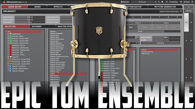 Creating an epic tom ensemble with MDrummer